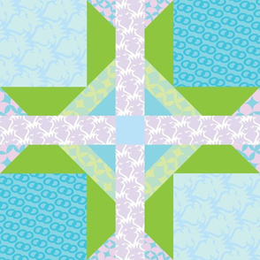 pastel cross quilt