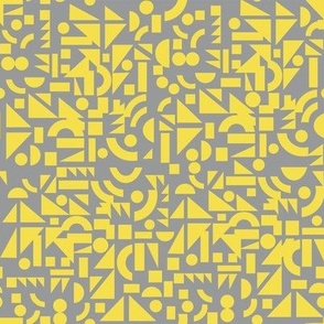 Yellow Geometric Shapes on Grey