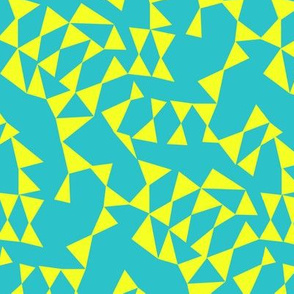 Triangle Tangle_2_Yellow/Teal_Large