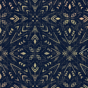 large scale - mystical space universe - coppery bits on navy
