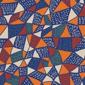 geometric kaleidoscope blue