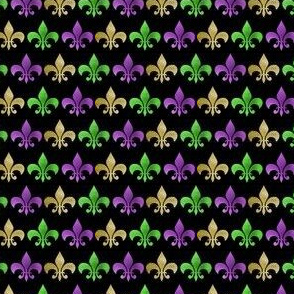 TINY mardi gras fleur de lis - metallic fabric, gold fabric, mardi gras fabric - metallic look