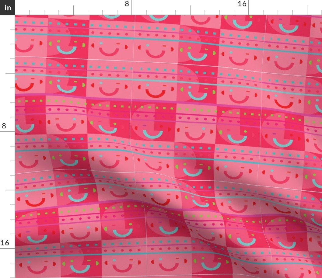 smiling baby spoonflower small scale geometrics