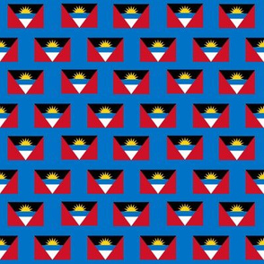 TINY antigua and barbuda flag fabric - country flags fabric, North American flags