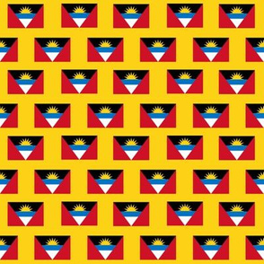 TINY antigua and barbuda flag fabric - country flags fabric, North American flags