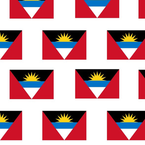 TINY antigua and barbuda flag fabric - country flags fabric, North American flags