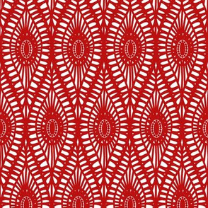 Red Filigree Lace