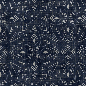 large scale - mystical space universe - indigo with texan grey