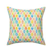 Geometric Rhombus Ikat Florals