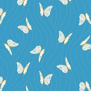 White Eyelet Butterflies | Small | Blue Cheer