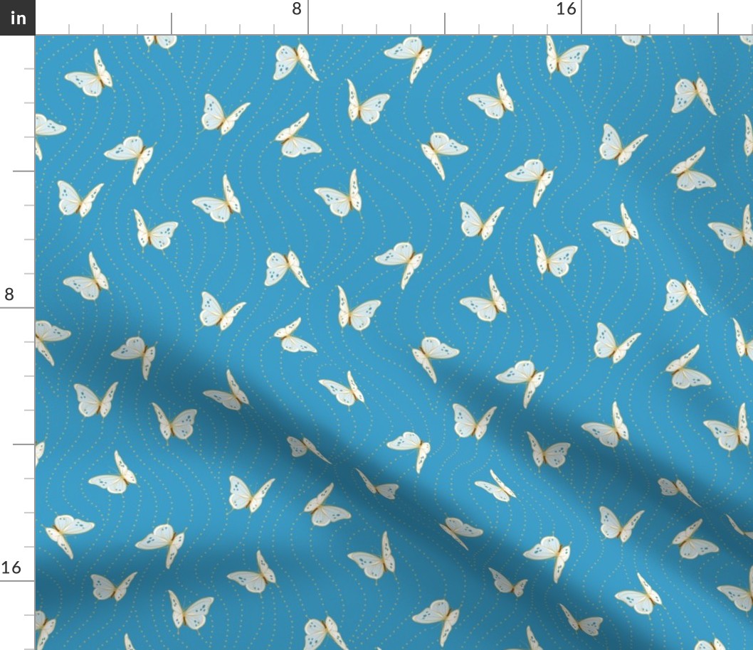 White Eyelet Butterflies | Small | Blue Cheer