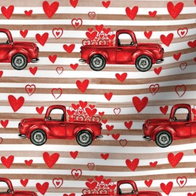 Brown stripe valentine trucks
