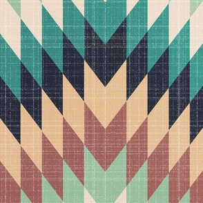 Geometric Retro Southwestern Linen 