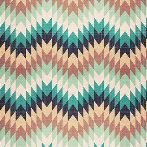 Geometric Retro Southwestern Linen