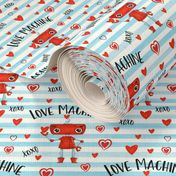 Small Light Blue Stripe Love Machine