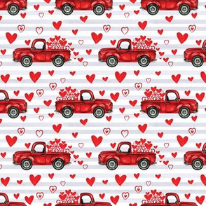 Small gray stripe valentine trucks