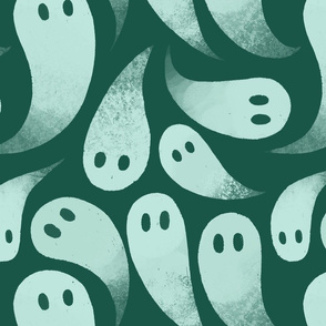 Ghosts on Dark Green