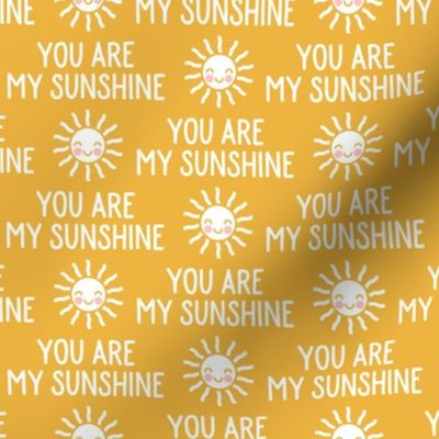 You are my sunshine - cute sun - gold - LAD21