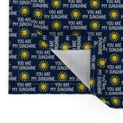 (small scale) You are my sunshine - cute sun - navy - LAD21
