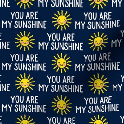 You are my sunshine - cute sun - navy - LAD21
