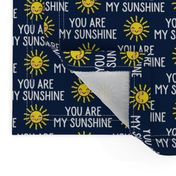 You are my sunshine - cute sun - navy - LAD21