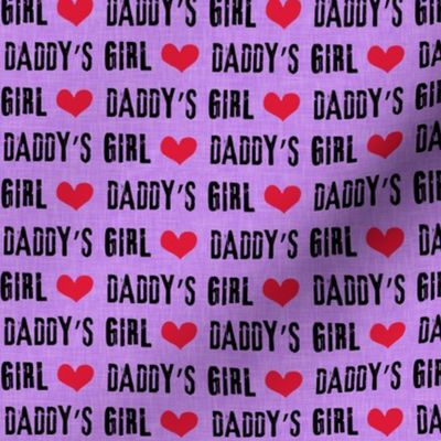 daddy's girl - valentines day fabric - purple - C21