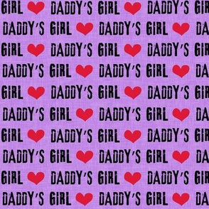 daddy's girl - valentines day fabric - purple - C21