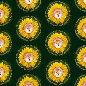 Shiba Inu Sunflower