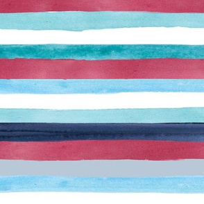 Blue, Red and White Stripe