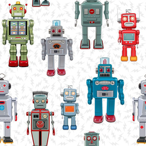 Robots Large Gray