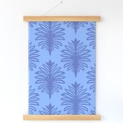 Palm leaf - blue - large