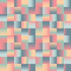 Geometric checkered gradients in rainbows colours