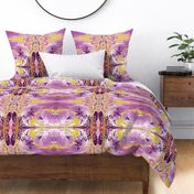 Painted Batik Royal Purple Lavender Gold