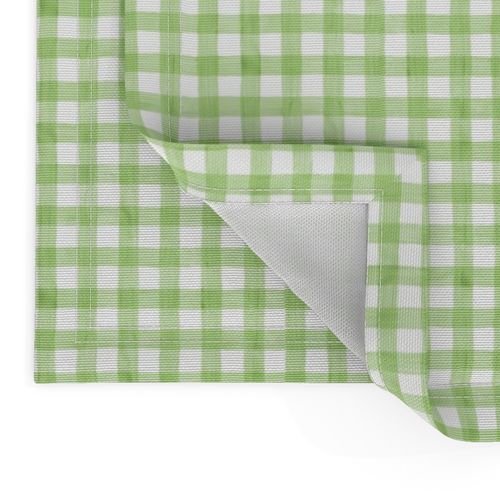 Lime Green Watercolor Gingham