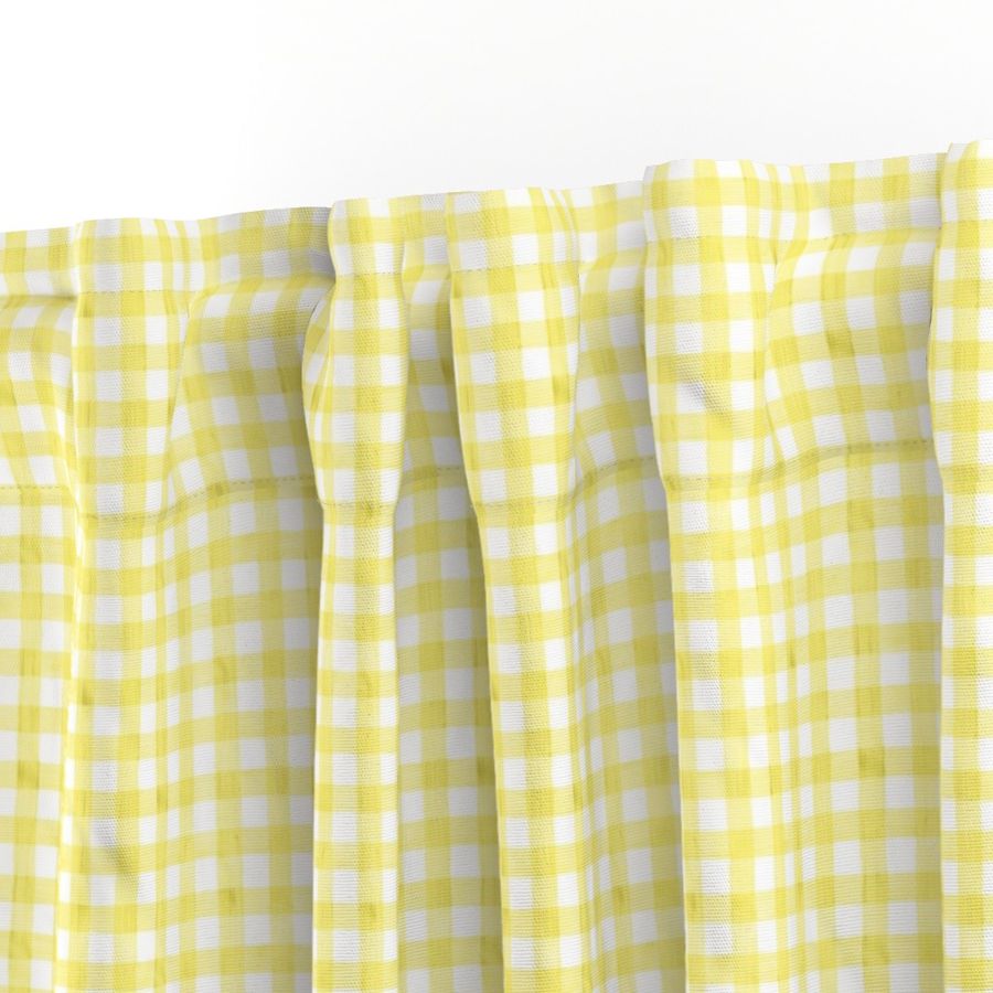 Neon Yellow Watercolor Gingham