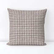 Chocolate Brown Watercolor Gingham