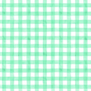 Mint Green Watercolor Gingham