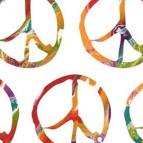 Batik Tie Dye Peace Sign Pattern