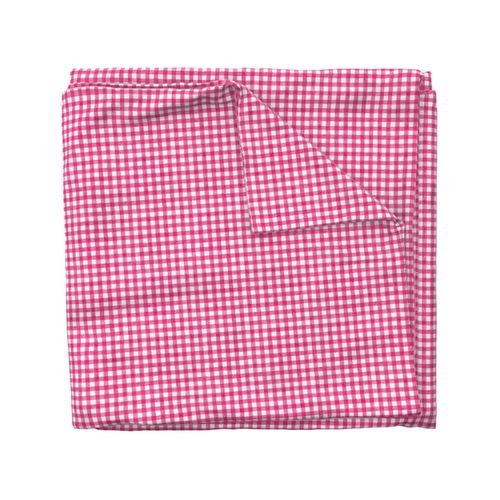 Hot Pink Watercolor Gingham