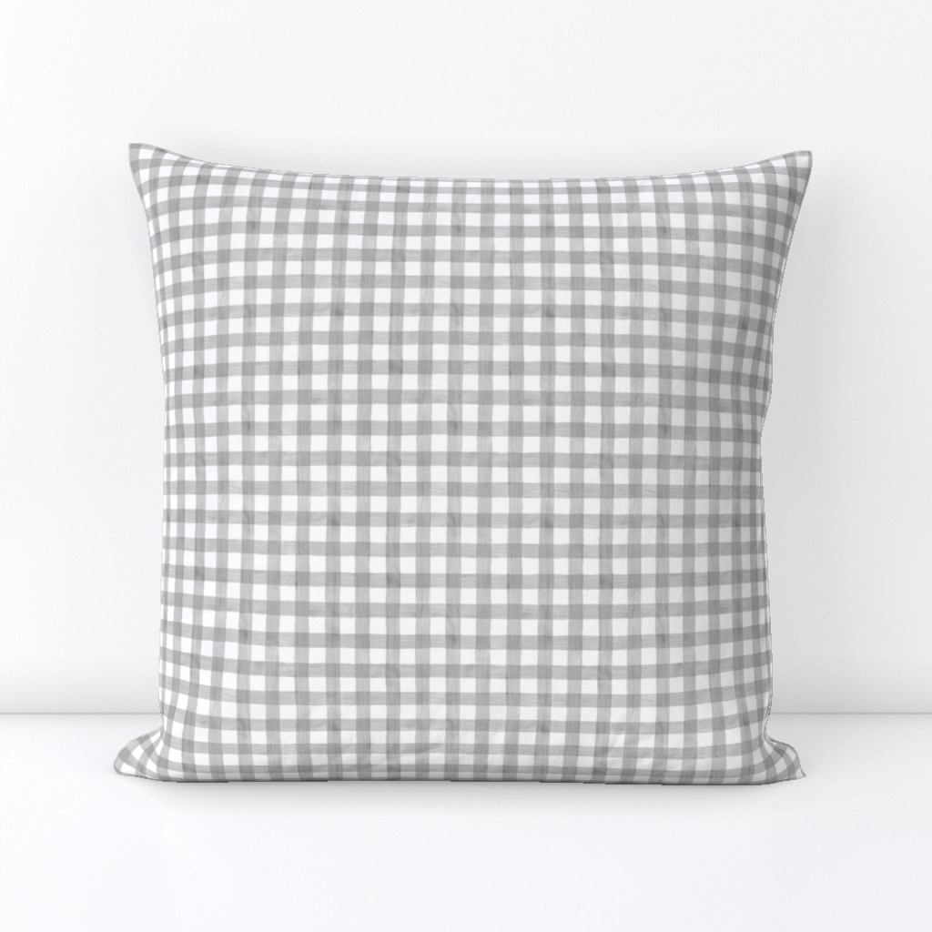 Light Gray Watercolor Gingham 