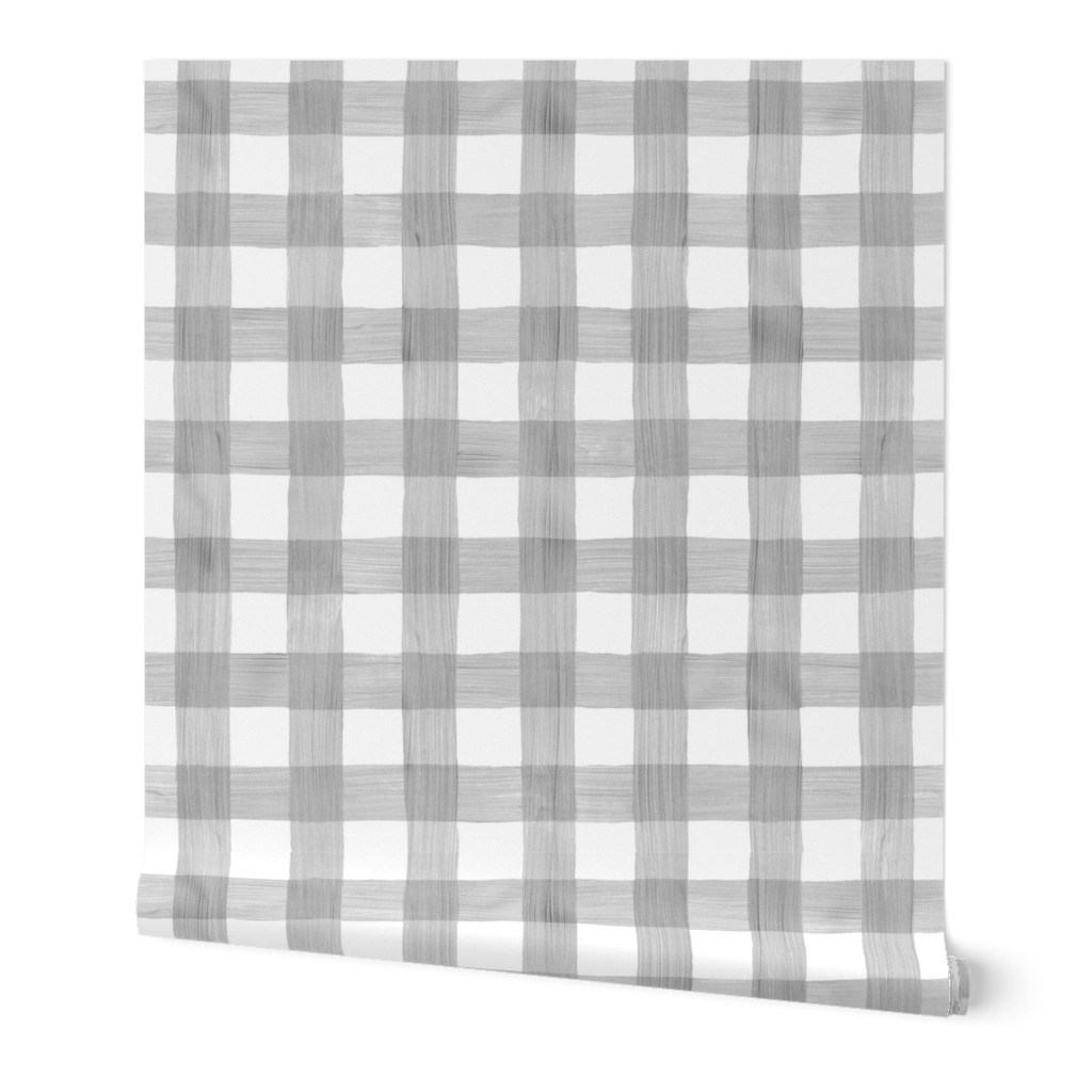 Light Gray Watercolor Gingham 