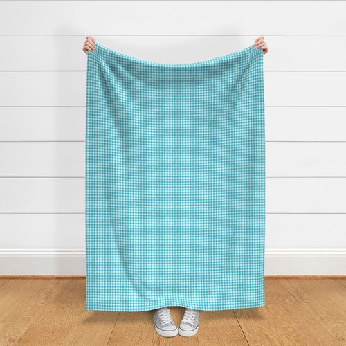 Teal Blue Watercolor Gingham