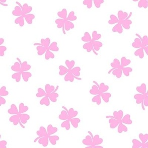 shamrock fabric - st. Patricks day design - pink