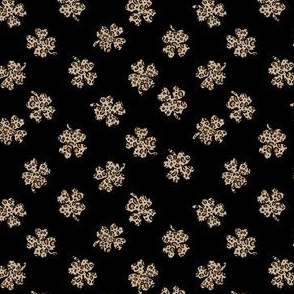 SMALL leopard shamrock fabric - St. Patricks day fabric - Irish - black