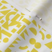 Yellow Geometric Shapes on White