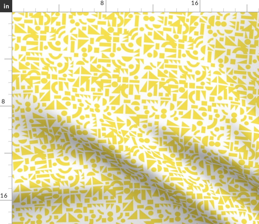 Yellow Geometric Shapes on White