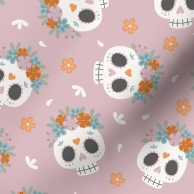 (M Scale) Dia de los Muertos | Mexican Day of the Dead | Boho Pattern on Pink