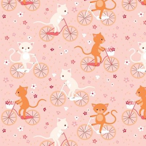 cycling cats - small