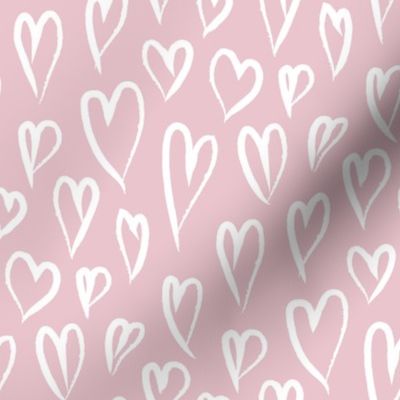 pastel pink hearts - valentines day