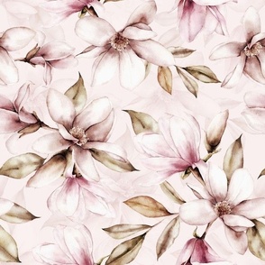 12" Magnolia Flower Blossoms Garden